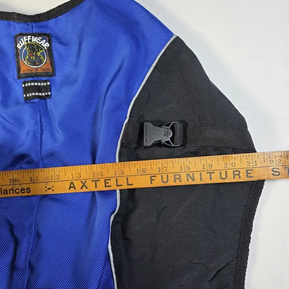 Vintage Ruff Wear Dog Coat Large Blue Black Reflective Outdoor Jacket Ruffwear